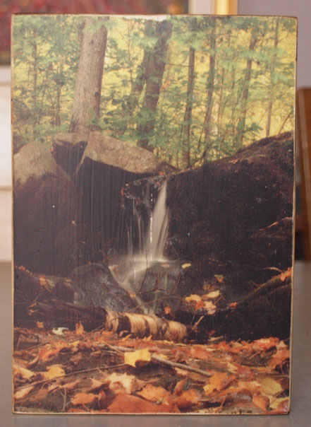 Original Photo Print | Forest Water Fall | Reclaimed Wood - Click Image to Close
