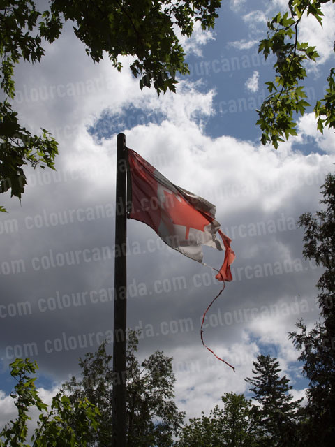 Canadian Flag Torn | Cheap High Resolution Stock Photo
