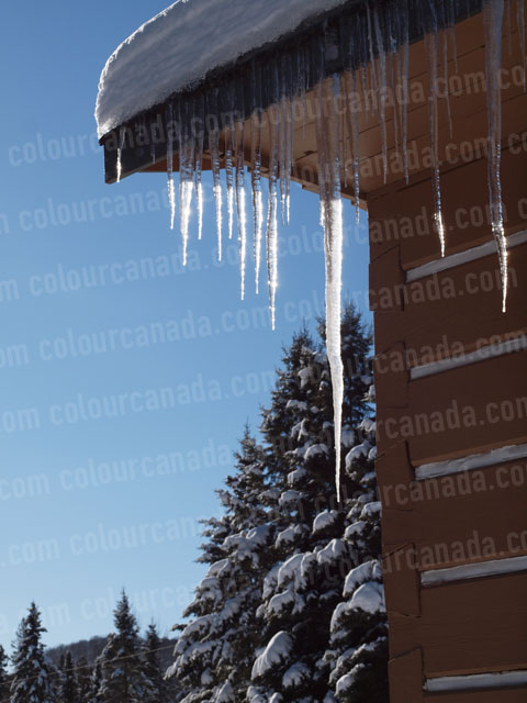 Icicles on the Roof (5) | Cheap Stock Photo