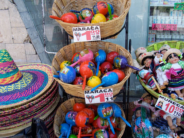 Colourful Mexican Market with Maracas | Cheap Stock Photo - Click Image to Close