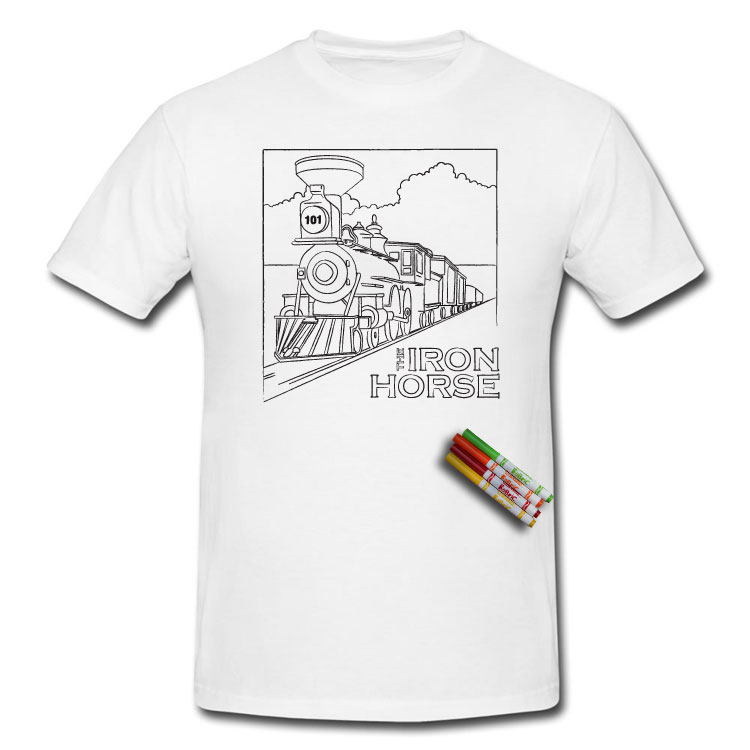 Colour Your Own Steam Train T Shirt