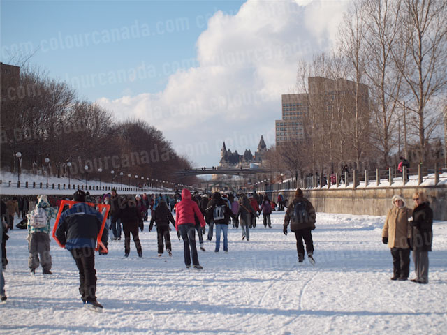 Skating on the Rideau Canal | Cheap Stock Photo