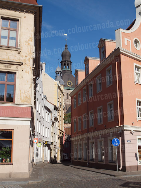 Classic European Street - Riga, Latvia | Cheap Stock Photo