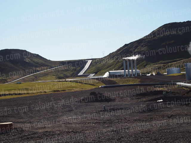 Geothermal Plant and Pipeline | Cheap Stock Photo