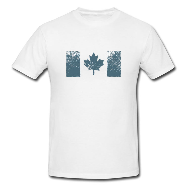 Grunge Style Canadian Flag T Shirt
