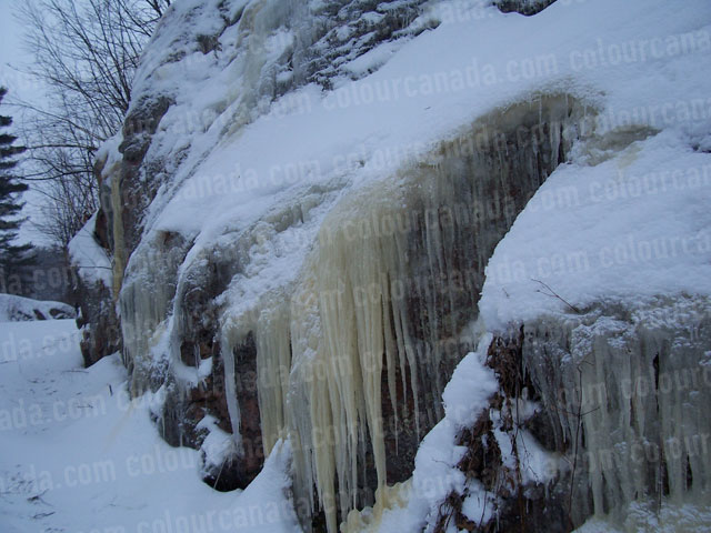 Ice on Stone Cliff | Cheap Stock Photo