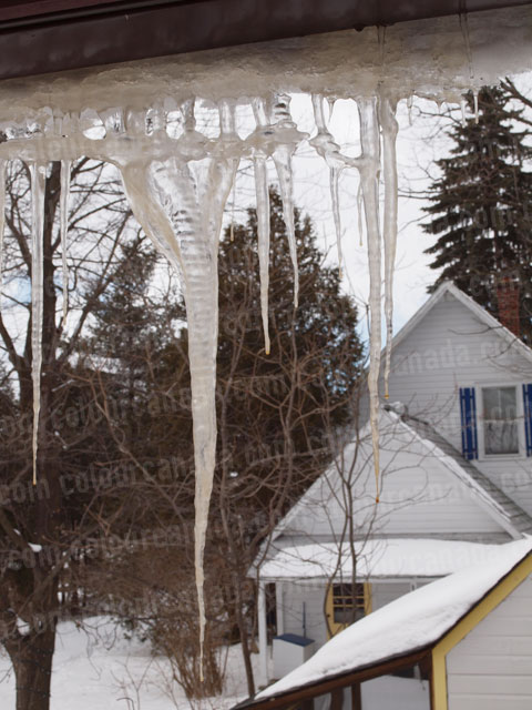 Icicles on the Roof (1) | Cheap Stock Photo