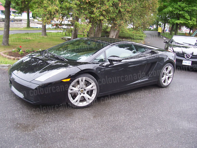 Black Lamborghini and Mercedes | Cheap Stock Photo