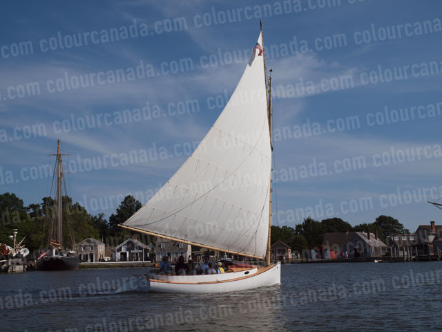 Mystic Conn. Classic Skiff | Cheap Stock Photo