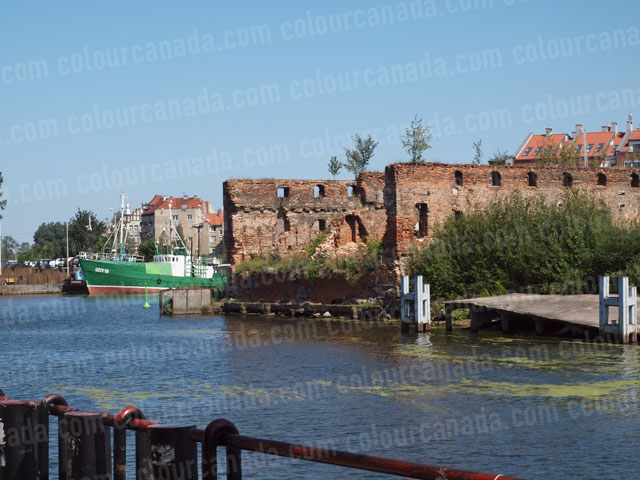 Ruined Brick Building in Gdansk, Poland | Cheap Stock Photo