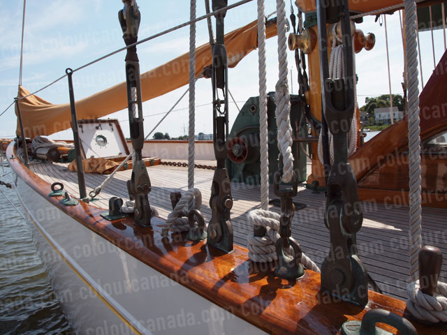 Bow and Rigging of Vintage Sailboat | Cheap Stock Photo