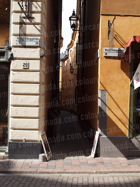 Narrow Alley in Stockholm, Sweden | Cheap Stock Photo