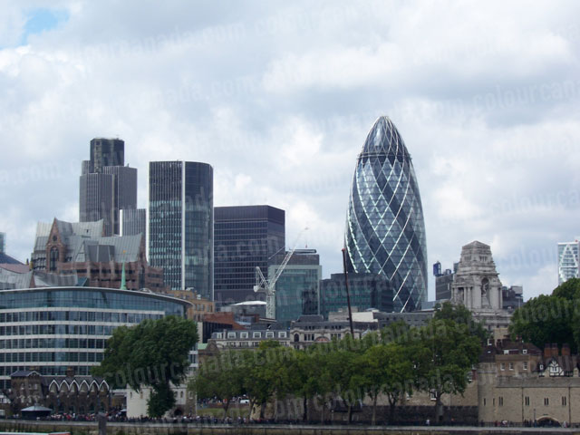 The Gherkin and London Skyline | Cheap Stock Photo
