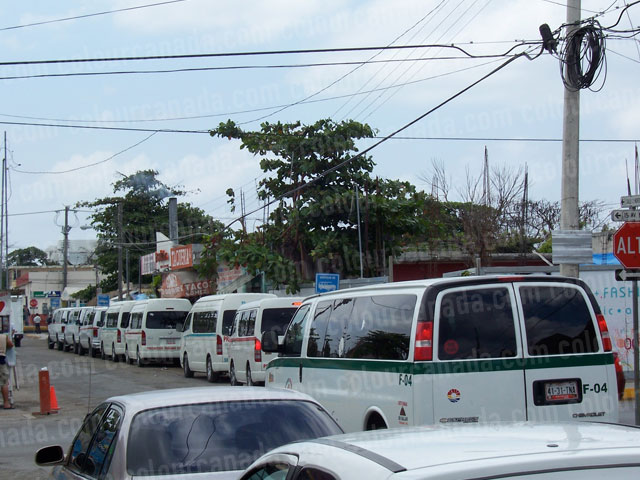 Colectivo Vans Playa Del Carmen, Mexico | Cheap Stock Photo