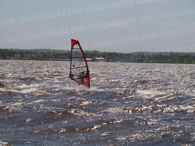 Windsurfer (3) Red Sail | Cheap Stock Photo